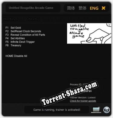 Трейнер для Untitled Rougelike Arcade Game [v1.0.1]
