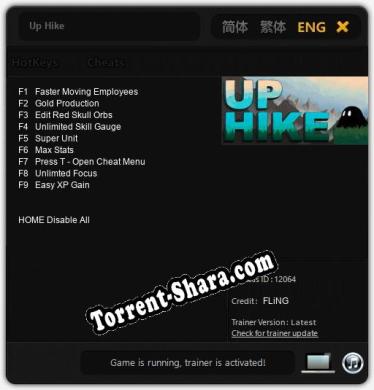 Трейнер для Up Hike [v1.0.9]