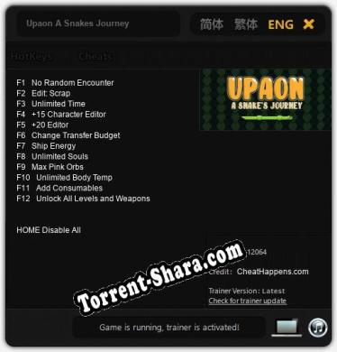 Upaon A Snakes Journey: ТРЕЙНЕР И ЧИТЫ (V1.0.63)