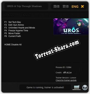 UROS A Trip Through Shadows: Трейнер +6 [v1.7]