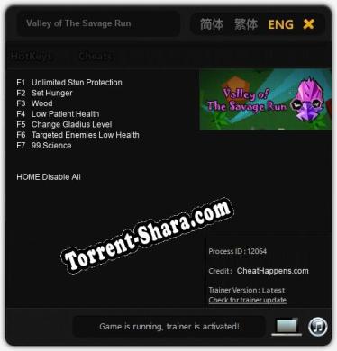 Valley of The Savage Run: Трейнер +7 [v1.5]