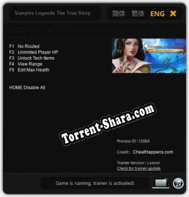 Vampire Legends The True Story of Kisilova: Читы, Трейнер +5 [CheatHappens.com]