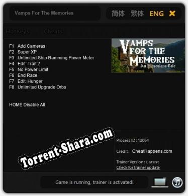 Vamps For The Memories: Трейнер +8 [v1.8]