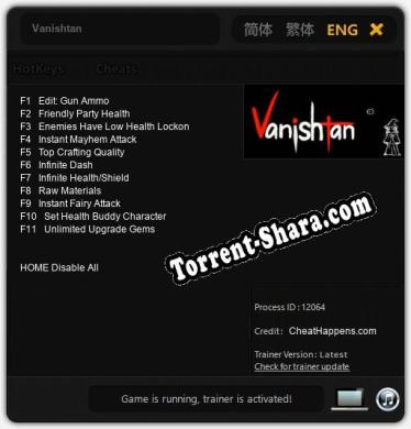 Vanishtan: ТРЕЙНЕР И ЧИТЫ (V1.0.35)