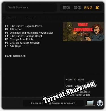 Vault Survivors: Трейнер +7 [v1.3]