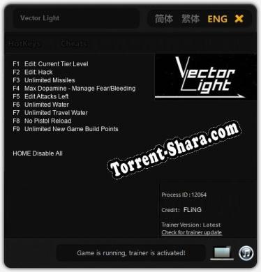 Vector Light: Читы, Трейнер +9 [FLiNG]