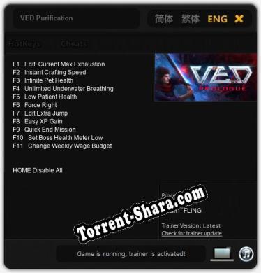 Трейнер для VED Purification [v1.0.5]