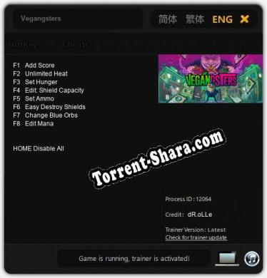 Vegangsters: Трейнер +8 [v1.7]