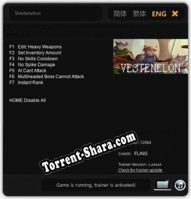 Vestenelon: ТРЕЙНЕР И ЧИТЫ (V1.0.99)