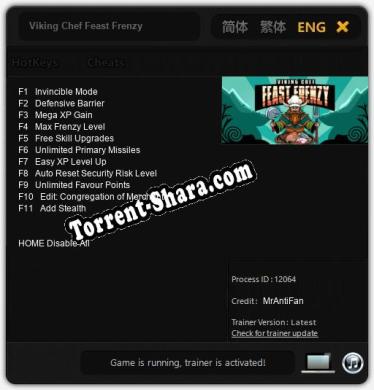 Viking Chef Feast Frenzy: ТРЕЙНЕР И ЧИТЫ (V1.0.26)