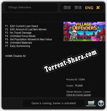 Village Defenders: Трейнер +7 [v1.6]