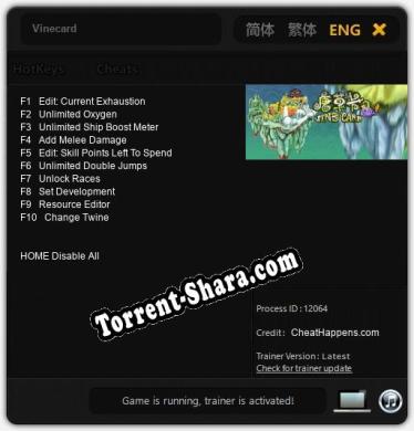 Vinecard: Читы, Трейнер +10 [CheatHappens.com]