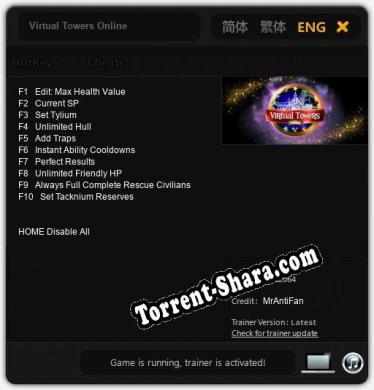 Virtual Towers Online: Трейнер +10 [v1.3]