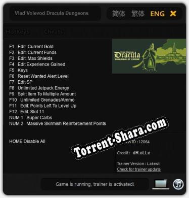 Vlad Voievod Dracula Dungeons of Edirne: Трейнер +14 [v1.4]
