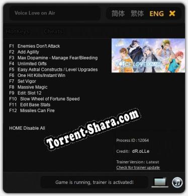 Трейнер для Voice Love on Air [v1.0.5]