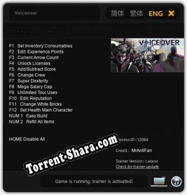 Voiceover: Трейнер +14 [v1.6]