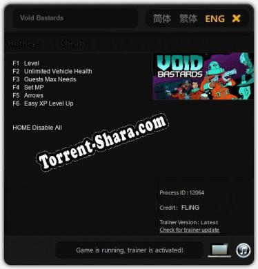 Void Bastards: ТРЕЙНЕР И ЧИТЫ (V1.0.81)