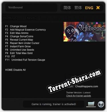 Трейнер для Voidbound [v1.0.3]