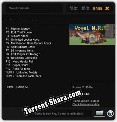 Трейнер для Voxel Crusade [v1.0.6]