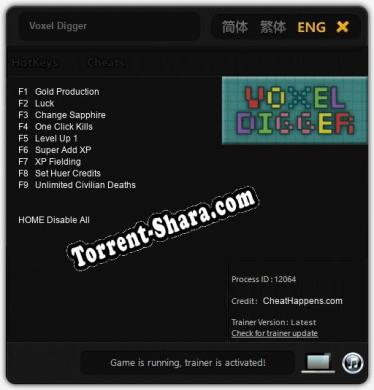 Трейнер для Voxel Digger [v1.0.4]