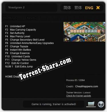 Voxelgram 2: ТРЕЙНЕР И ЧИТЫ (V1.0.71)