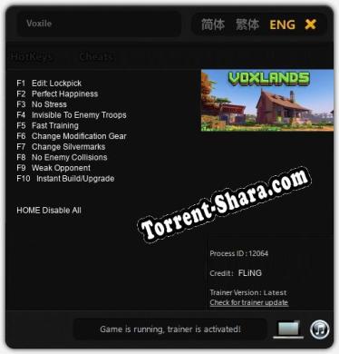 Трейнер для Voxile [v1.0.4]