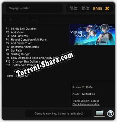 Voyage Router: Трейнер +11 [v1.8]