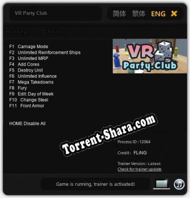 VR Party Club: Читы, Трейнер +11 [FLiNG]