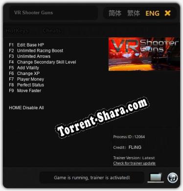 VR Shooter Guns: Читы, Трейнер +9 [FLiNG]
