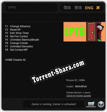 LPTG: ТРЕЙНЕР И ЧИТЫ (V1.0.15)
