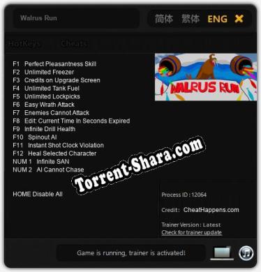 Walrus Run: Читы, Трейнер +14 [CheatHappens.com]