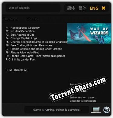War of Wizards: Читы, Трейнер +10 [FLiNG]