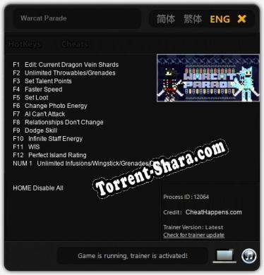 Warcat Parade: Читы, Трейнер +13 [CheatHappens.com]