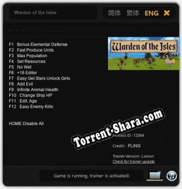 Warden of the Isles: Трейнер +12 [v1.9]