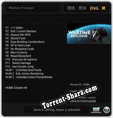 Wartime Prologue: Читы, Трейнер +15 [dR.oLLe]