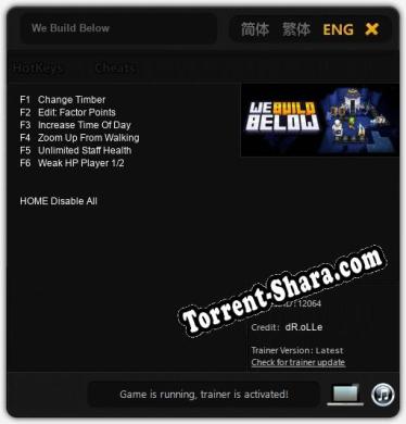 We Build Below: Трейнер +6 [v1.7]