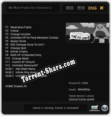 We Must Praise Our Glorious Leader The Flumf: Читы, Трейнер +15 [MrAntiFan]