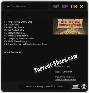 We Slay Monsters: Читы, Трейнер +9 [MrAntiFan]
