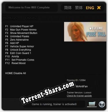 Welcome to Free Will Complete Edition: Читы, Трейнер +12 [MrAntiFan]