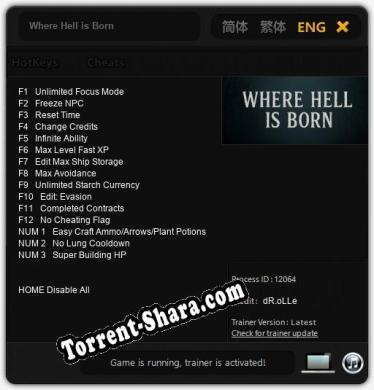 Where Hell is Born: Читы, Трейнер +15 [dR.oLLe]