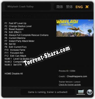 Whiplash Crash Valley: Читы, Трейнер +15 [CheatHappens.com]