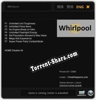 Трейнер для Whirlpool [v1.0.7]