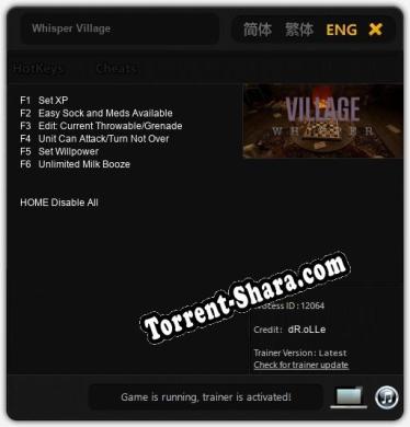 Whisper Village: ТРЕЙНЕР И ЧИТЫ (V1.0.23)