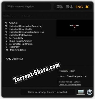 Willis Haunted Hayride: Читы, Трейнер +10 [CheatHappens.com]