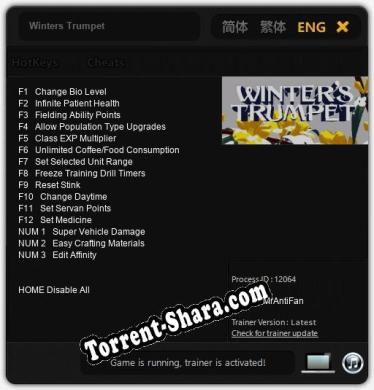 Winters Trumpet: Трейнер +15 [v1.4]