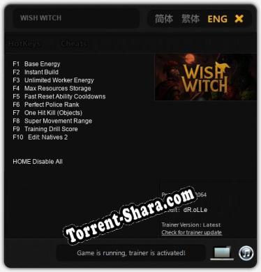 WISH WITCH: Читы, Трейнер +10 [dR.oLLe]