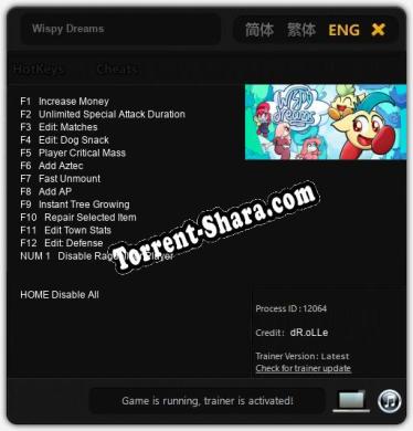 Wispy Dreams: Трейнер +13 [v1.4]