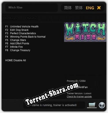 Трейнер для Witch Rise [v1.0.8]