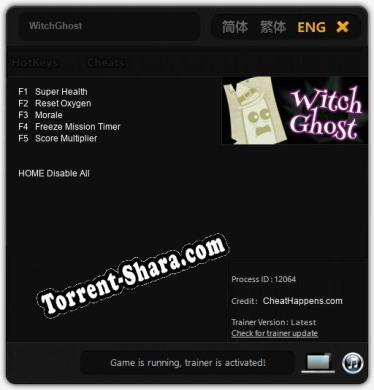 WitchGhost: ТРЕЙНЕР И ЧИТЫ (V1.0.64)