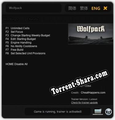 Трейнер для Wolfpack [v1.0.6]